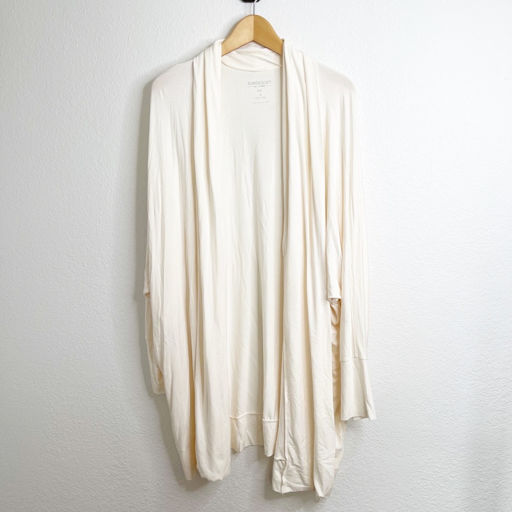 Torrid Super Soft Knit Open Front Cardigan Cream Ivory Plus Size 3X‎